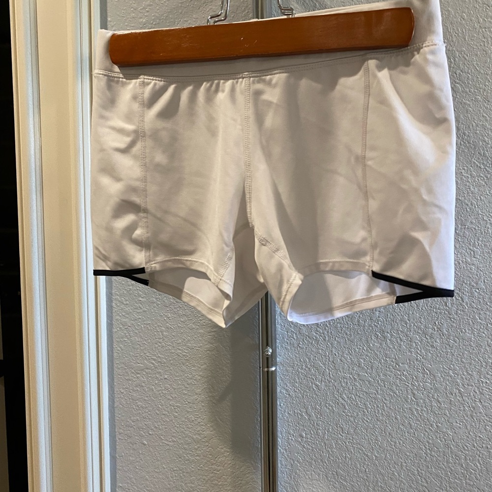 White Spandex shorts